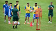 Iranska spelare på en träning.