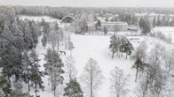 Dronekuva Kouvolan urheilupuistosta.