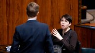 Anna Kontula of the Left Alliance party pictured in parliament.