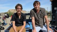 Ellar Coltrane ja Richard Linklater Boyhood-elokuvan kuvauksissa