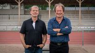 Veljekset Kjell ja Mårten Westö Eläintarhan urheilukentällä