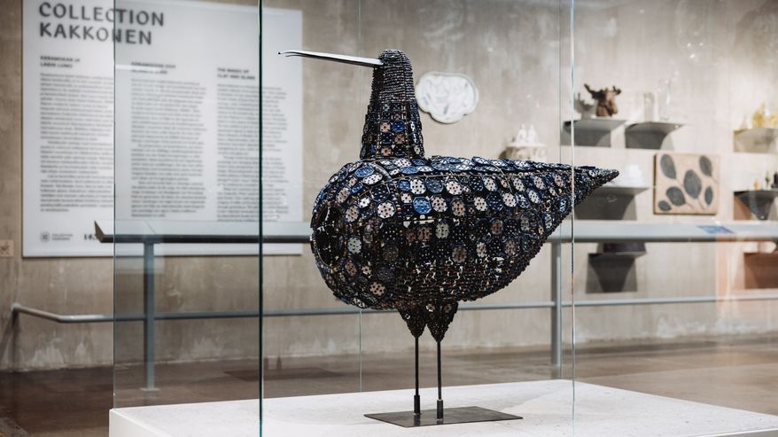 Birger Kaipiaisen “Helmilintu” 1960 esillä EMMAn taidemuseossa.
