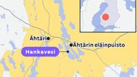 Onnettomuuspaikka on Hankavedellä Ähtärissä. 