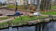 Kekripukki Kajaaninjoen rannalla.