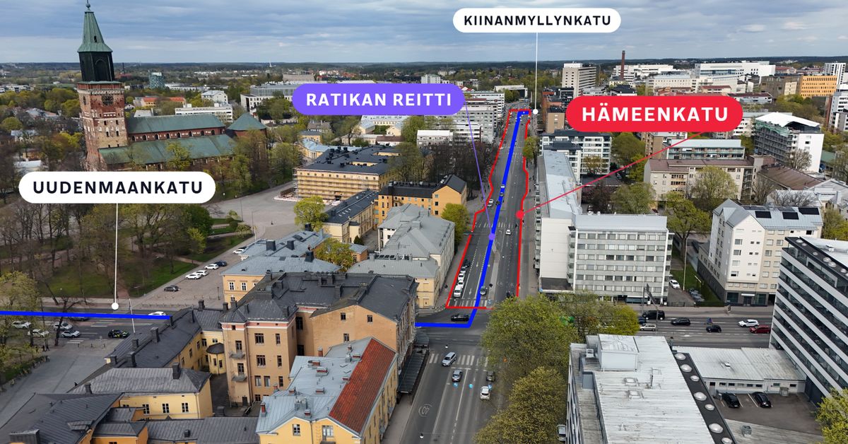 Turun ratikka kulkisi Hämeenkadun läpi, mutta valtaosa yrittäjistä vastustaa sitä: ”Täytyy lähteä pois ”