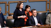 Sanni Grahn-Laasonen puhuu ministeriaitiossa kansaedustajille.