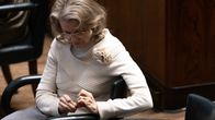 Päivi Räsänen eduskunnan istuntosalissa.