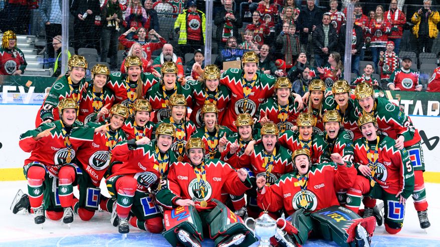 Frölunda juhlii Ruotsin mestaruutta 16.3.2025.