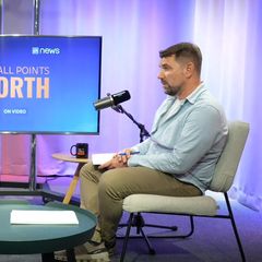Screenshot from the All Points North on Video studio. Johanna Vehkoo (left) and Ronan Browne (right)