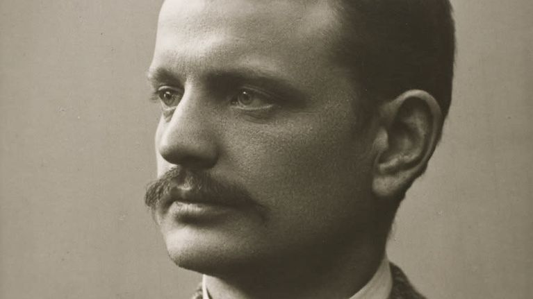 Photo shows Jean Sibelius in 1891.
