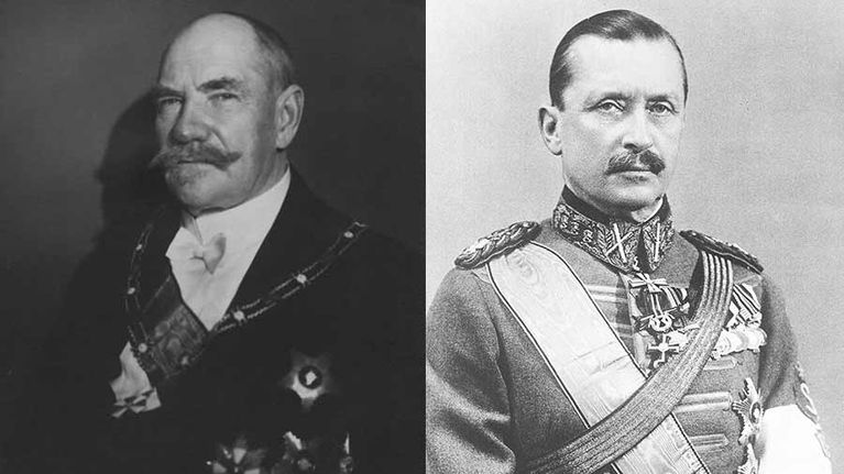 Presidentti Svinhufvud ja Mannerheimin.