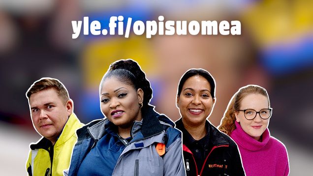 Henkilöitä suomen kielen oppimissisällöistä.