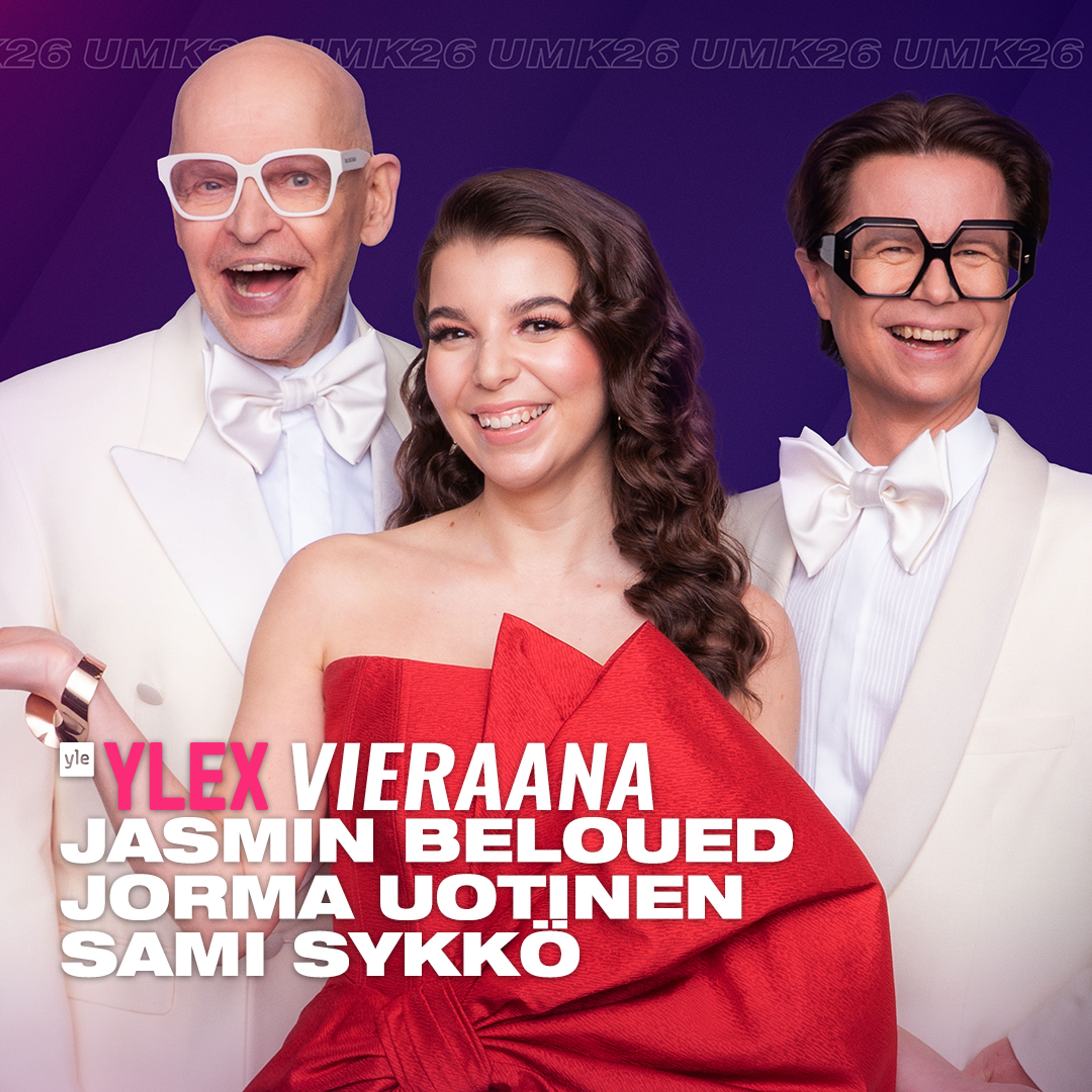 Vieraana Jorma Uotinen, Sami Sykkö ja Jasmin Beloued: 