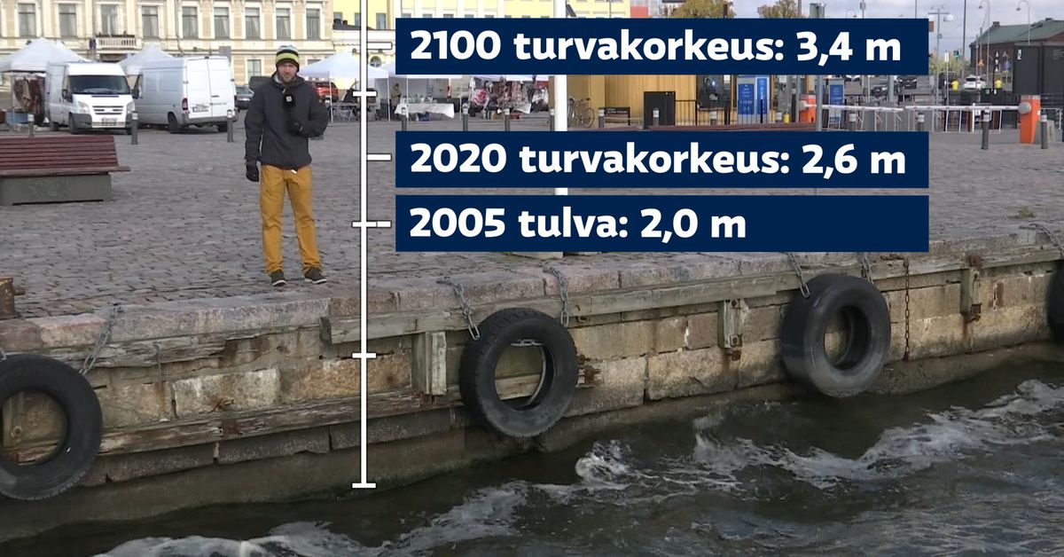 Näin aallot lyövät Helsingin rantaan tulevaisuuden myrskyissä – vuonna 2005 tulva nosti veden Kauppatorille, mutta paljon pahempaan on varauduttava