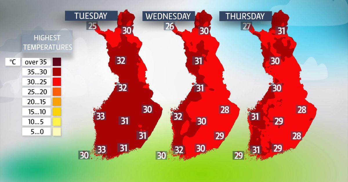 2018 high temperature of 32.2 degrees recorded in Turku | Yle
