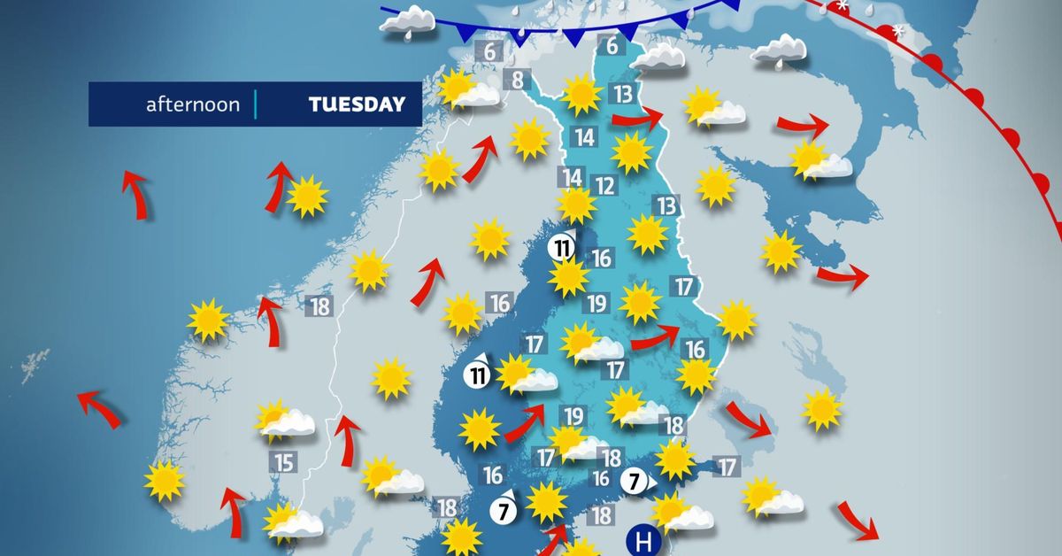 Summer-like start to week in Finland