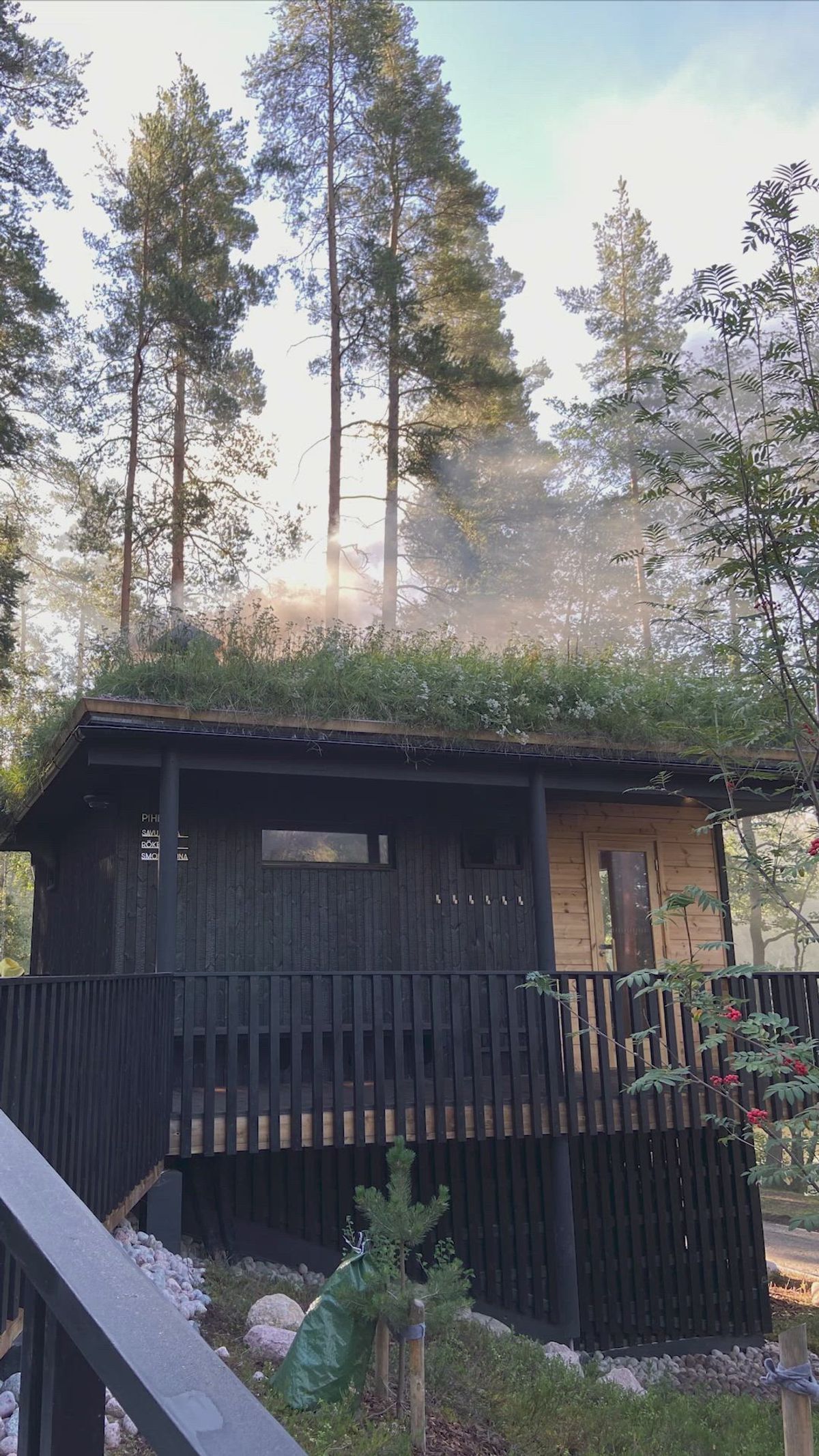 Vantaa's new smoke saunas vie for prestigious architecture award