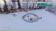 Uutisvideot: Huikea jääkaruselli mökkirannassa