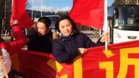 Jenni Chen-ye mielenosoituksessa.