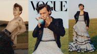 Harry Styles mekossa Voguen kannessa.