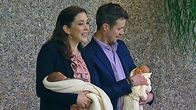 Tanskan kruununprinsessa Mary ja kruununprinssi Fredrik kaksosineen