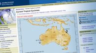 Australian säätietopalvelun sivuilla varoitetaan lähestyvästä hirmymyrskystä.