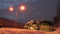 Kolariauto lumipenkassa.