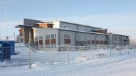 Kiteen uusi lukio talvella juuri valmistuneena.