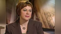 Paula Lehtomäki YLEn uutistudiossa.