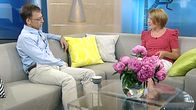 Otto Toivanen Aamu-tv:n studiossa.