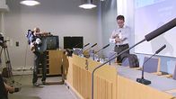 Valtiovarainministeri Jyrki Katainen budjetin esittelytilaisuudessa 