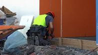 Kuva rakennustyömaalta Oulusta heinäkuussa 2009.