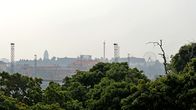 Näkymä Länsi-Pasilasta sunnuntaina klo 09.20.