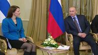 Suomen pääministeri Mari Kiviniemi ja Venäjän pääministeri Vladimir Putin.