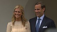 Ruotsin prinsessa Madeleine ja tämän kihlattu Jonas Bergström 