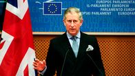 Walesin prinssi Charles puhuu ilmastonäkemyksistään Brysselissä helmikuussa 2008.