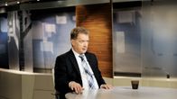 Tasavallan presidentti Sauli Niinistö vieraili Yle TV1:n Ykkösaamussa  26. toukokuuta 2012.