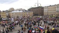 2012 Helsinki Pride parade assembling at Senate Square. 