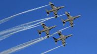 The Midnight Hawks, the aerobatic team of the Finnish Air Force.
