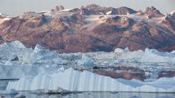Melting ice in Greenland. 