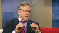 Pertti Salolainen (kok.) Ylen Aamu-tv:n vieraana perjantaina 30. marraskuuta.