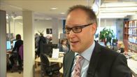 Pekka Mervola Keskisuomalaisen toimituksessa.
