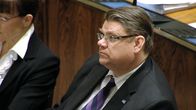Timo Soini eduskunnassa.