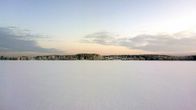 Maisema Raanujärvelllä pakkaspäivänä.