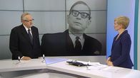 Presidentti Martti Ahtisaari Yle Uutisten studiovieraana.