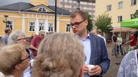 Juha Sipilä Kajaanin Raatihuoneentorilla