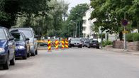 Itäkatua kunnostetaan Kotkassa.