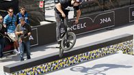 Garrett Reynolds vauhdissa Barcelonan X Gamesien BMX-pyörien street-kisassa.