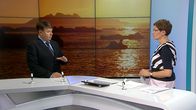 Ilmatieteen laitoksen pääjohtaja Petteri Taalas Ylen tv-uutisten vieraana.