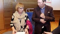 Vasemmistoliiton puheenjohtaja Paavo Arhinmäki puolueen puoluevaltuuston ja eduskuntaryhmän yhteiskokouksen jälkeen lauantai-iltana Helsingissä 23. marraskuuta